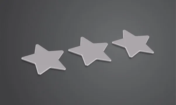 3D star rating or background, vector illustartion