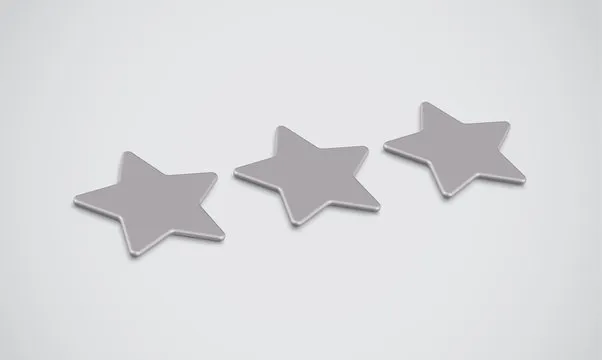 3D star rating or background, vector illustartion