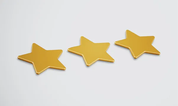 3D star rating or background, vector illustartion
