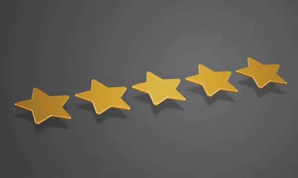 3D star rating or background, vector illustartion