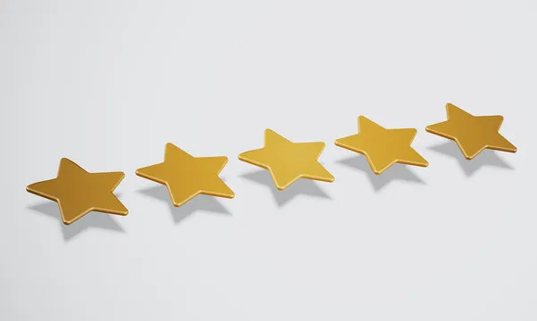 3D star rating or background, vector illustartion