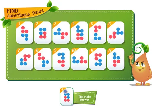 educational game find superfluous figure
