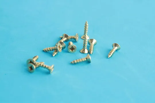 golden star screws, in colorful background