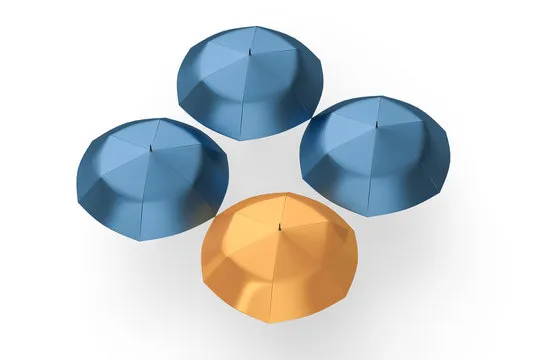 3d rendering, the umbrella with white background