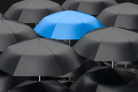 3d rendering, the umbrella with white background