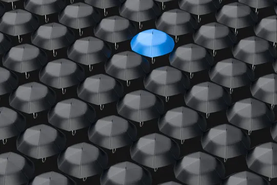 3d rendering, the umbrella with white background