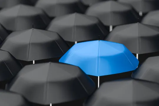3d rendering, the umbrella with white background
