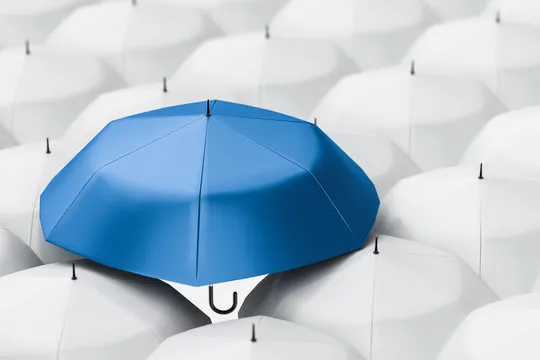 3d rendering, the umbrella with white background