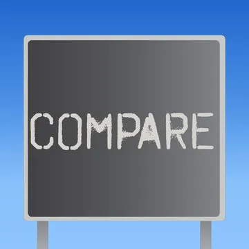 Word writing text Compare. Business concept for Estimate Measure Note the similarities dissimilarities between.