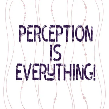 Text sign showing Perception Is Everything. Conceptual photo how we identify failure or defeat makes difference Vertical Curved String Free Flow with Beads Seamless Repeat Pattern photo