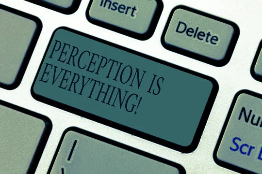 Word writing text Perception Is Everything. Business concept for how we identify failure or defeat makes difference Keyboard key Intention to create computer message pressing keypad idea