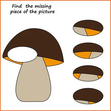 Visual logic puzzle: Find missing piece - Puzzle game for kids. Worksheet for Children.