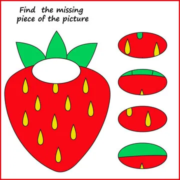 Visual logic puzzle: Find missing piece - Puzzle game for kids. Worksheet for Children.