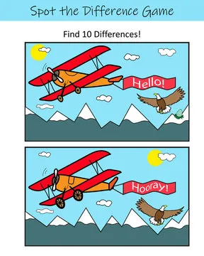 Spot the difference. Educational game for kids. Worksheet for kindergarten, preschool and school.
