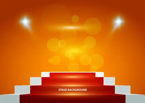 scene illumination show, bright lighting with spotlights, floodlight disco vector illustration