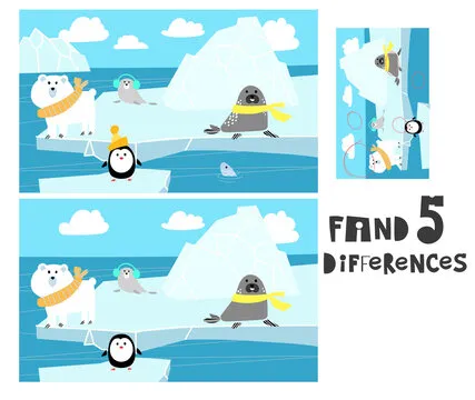 Find 5 differences winter