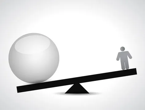 balance sphere and people. illustration design