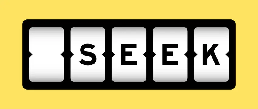 Black color in word seek on slot banner with yellow color background