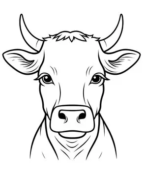 Cute cow cartoon coloring page illustration vector. For kids coloring book. cute cow colouring book image cartoon