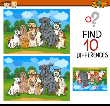 find differences task for kids